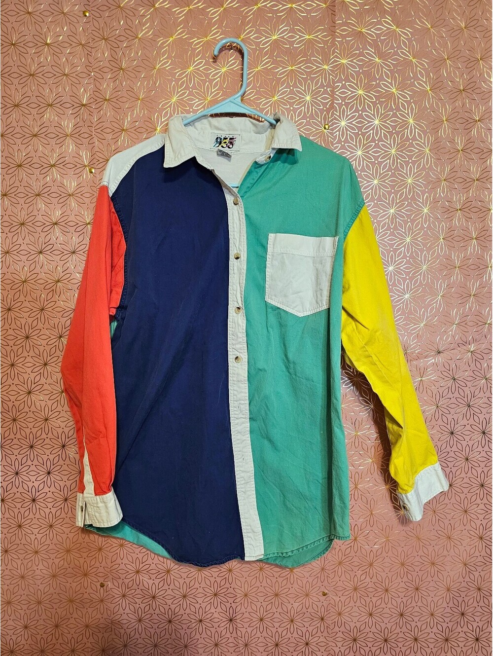 90' Streetwear Primary Color Button down Shirt